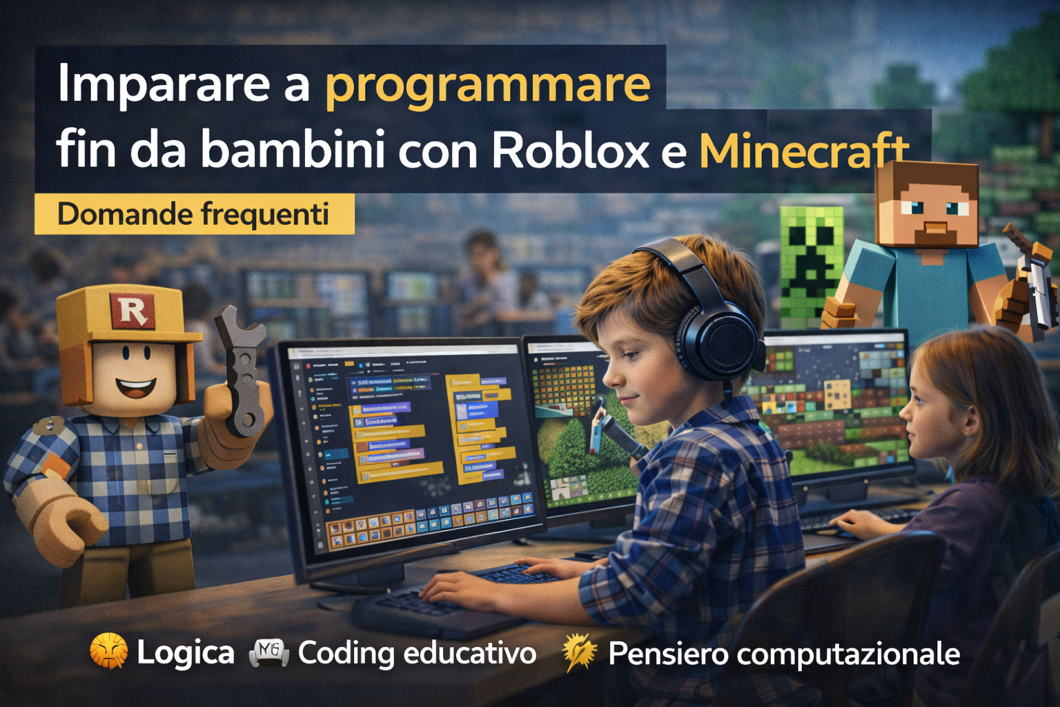 programmare bambini roblox minecraft